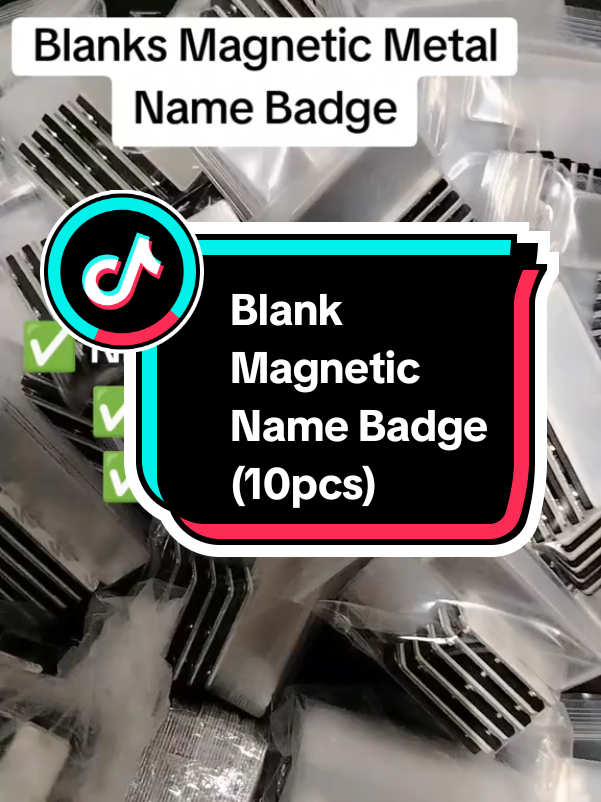 Anti-rust customizable magnetic name badge, strong magnet #namebadge #namebadges #nametag #backtoschool #makeitviral  #creatorsearchinsights 