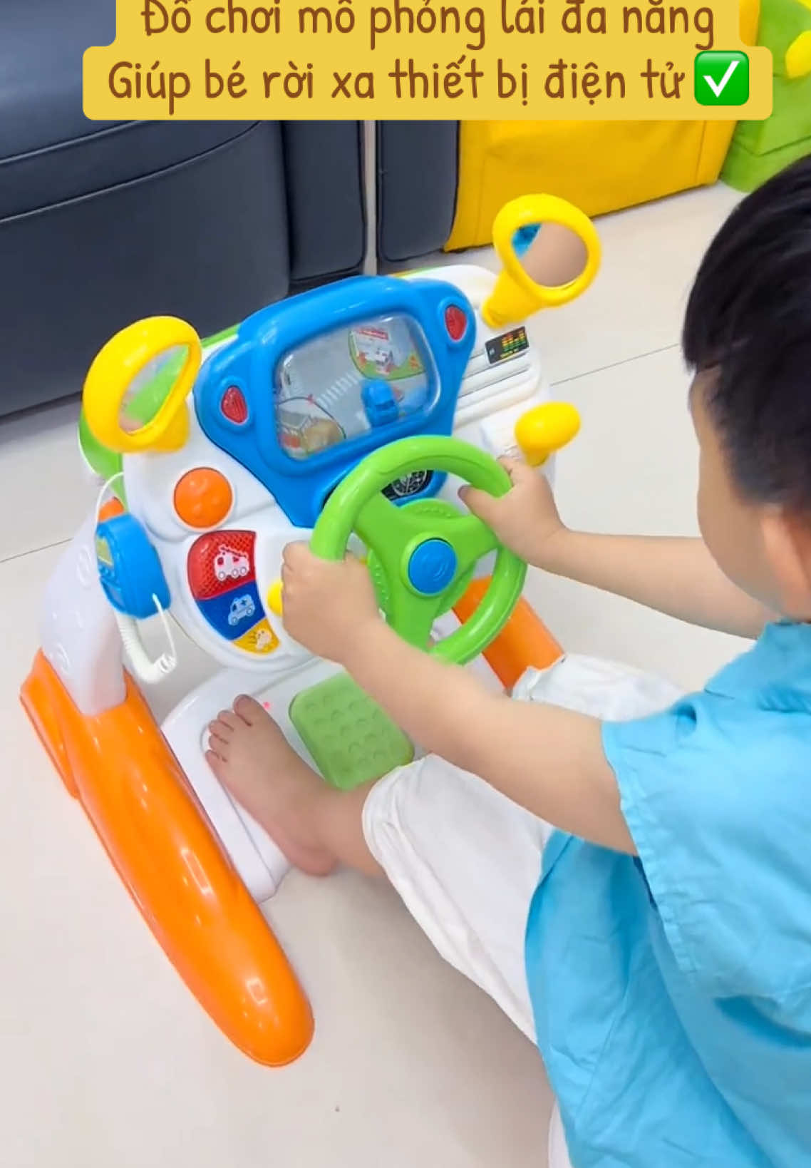 Đồ chơi lái xe mô phỏng cho bé #xuhuongtiktok #dochoi #dochoichobe #fpyシ #viralvideo 