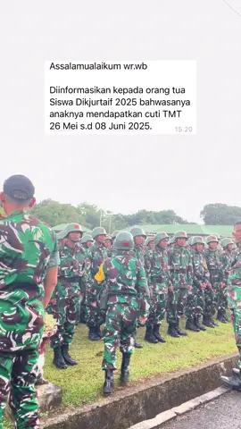 Alhamdulillah Akhirnya dapat Cuti🥹🥰 . . #tni #tniad #tniindonesia🇮🇩  #fyp #fypage #fypシ゚ #like #likes #baturaja #didiklatpur #kompi2 #rindamiisriwijaya #rindam2sriwijaya #tentaraindonesia #tentaranasionalindonesia