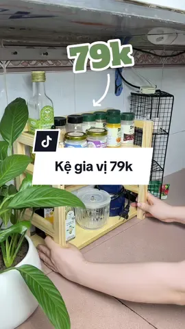79k mà được cái kệ để gia vị chất lượng như thế này đây các mom ơi #kegiavi #kegiavinhabep #kegiavi2tang #meyenreview #mevabe 