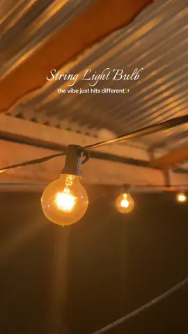 Ang gandaaaa🥹✨ #stringlight #lightbulb #fairylight #bulb #outdoorlights #lights #stringlightsoutdoor #gardenlights 