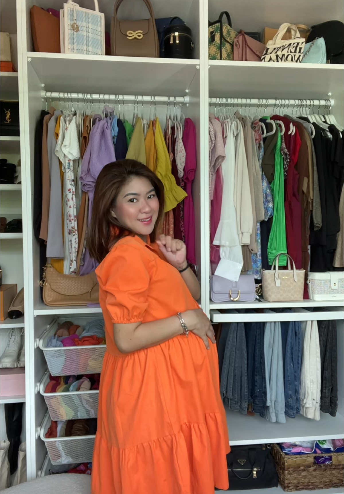Replying to @ryss133 Eto na po ang mala street cone nating dress. Super love it! 🧡 #dress #babydolldress #maternitydress #dressforpregnant 