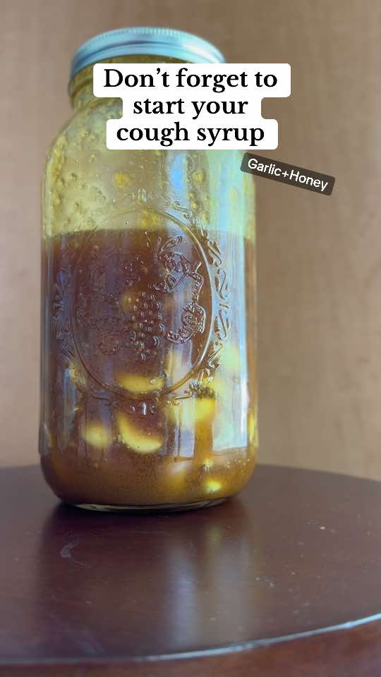 Start your Fermented Garlic+Honey now! #youngmomsoftiktok #margiemaee #realmomsoftiktok #homemaker #holistichealth #homestead #momofthree  #homeremedyforcold #homeremedyforcough 