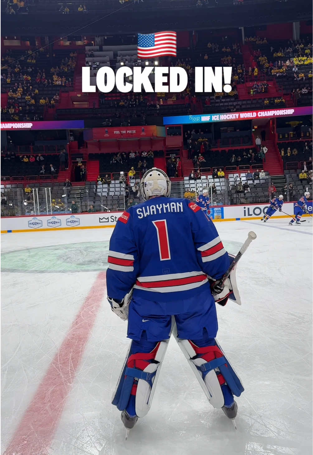 The heat starts in warm-up👀💥 #MensWorlds #IIHF #hockey #hockeytok 