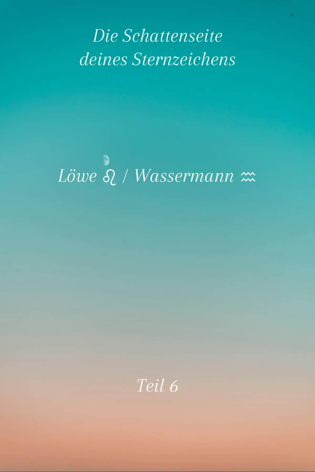 #wassermann #löwe #bewusstsein #energie #sternzeichen  Zwei Zeichen – scheinbar gegensätzlich. Doch in Wahrheit sind sie Spiegel. Herausforderung und Heilung zugleich.  Das gegenüberliegende Sternzeichen zeigt dir: • Wo du dich selbst begrenzt • Was du unterdrückst • Welche Energie dir fehlt um in Balance zu kommen. Was der eine zu viel hat hat der andere zu wenig. 