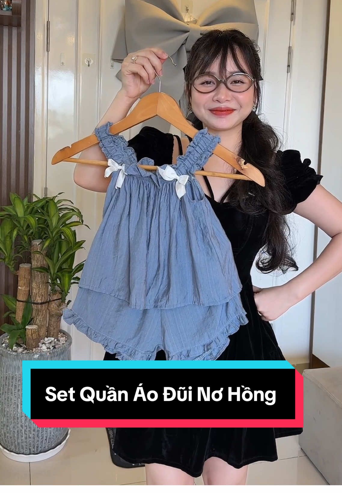 Set Quần Áo Đũi Nơ Hồng  #phạmminhthu888 #Minhthu #Minhthureview #mẹbốibốinè 
