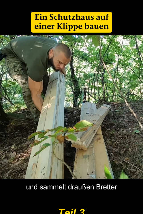 Ein Schutzhaus auf einer Klippe bauen. #bushcraft #camping #shelter #survival #Outdoors #outdoorlife #bushcraftsurvival #fyp 