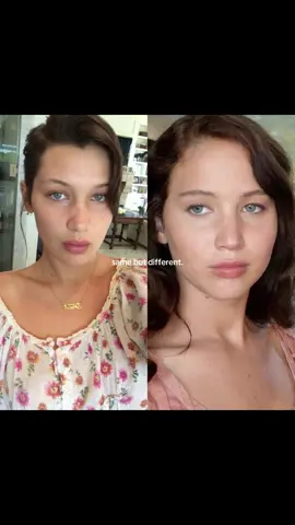 so similar yet so different. #bellahadid #fyp #jenniferlawrence 