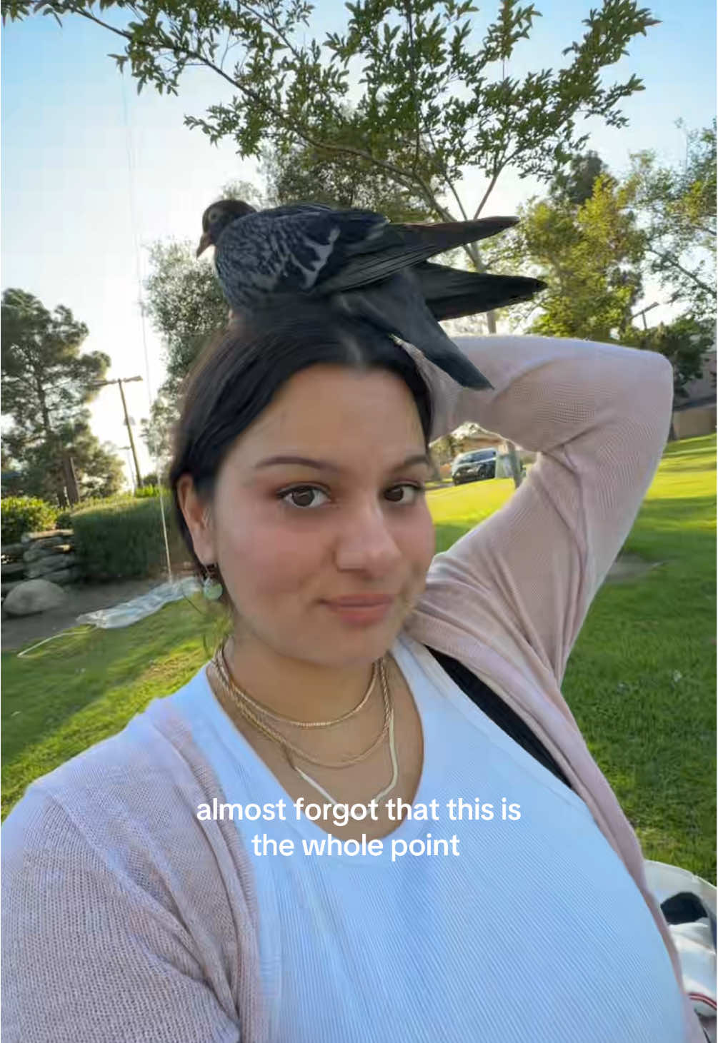 💗 me n my dog #pigeon #park 