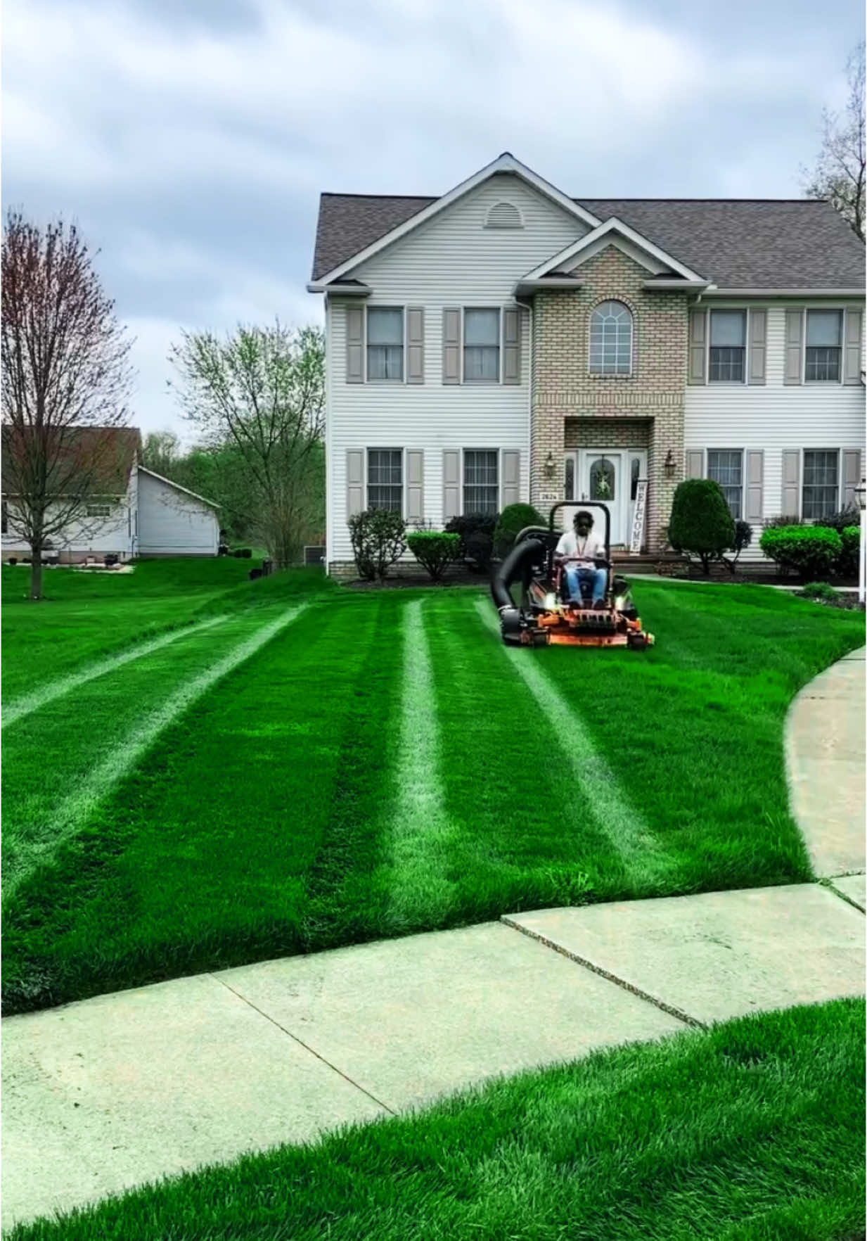 The FIFTH clip is way too SATISFYING #fyp #lawntok #lawncare #landscaping #grass #grasstok #satisfying #lawn #dadtok #tips #lawntips #mower #mowing 