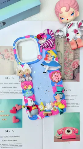 The whole cast is here | Decoden Phone Case #creamglue #asmrsounds #handmade #kawaii #aliceinwonderland #craft #blindbox #phonecasediy #cutecase #DIY #asmr 