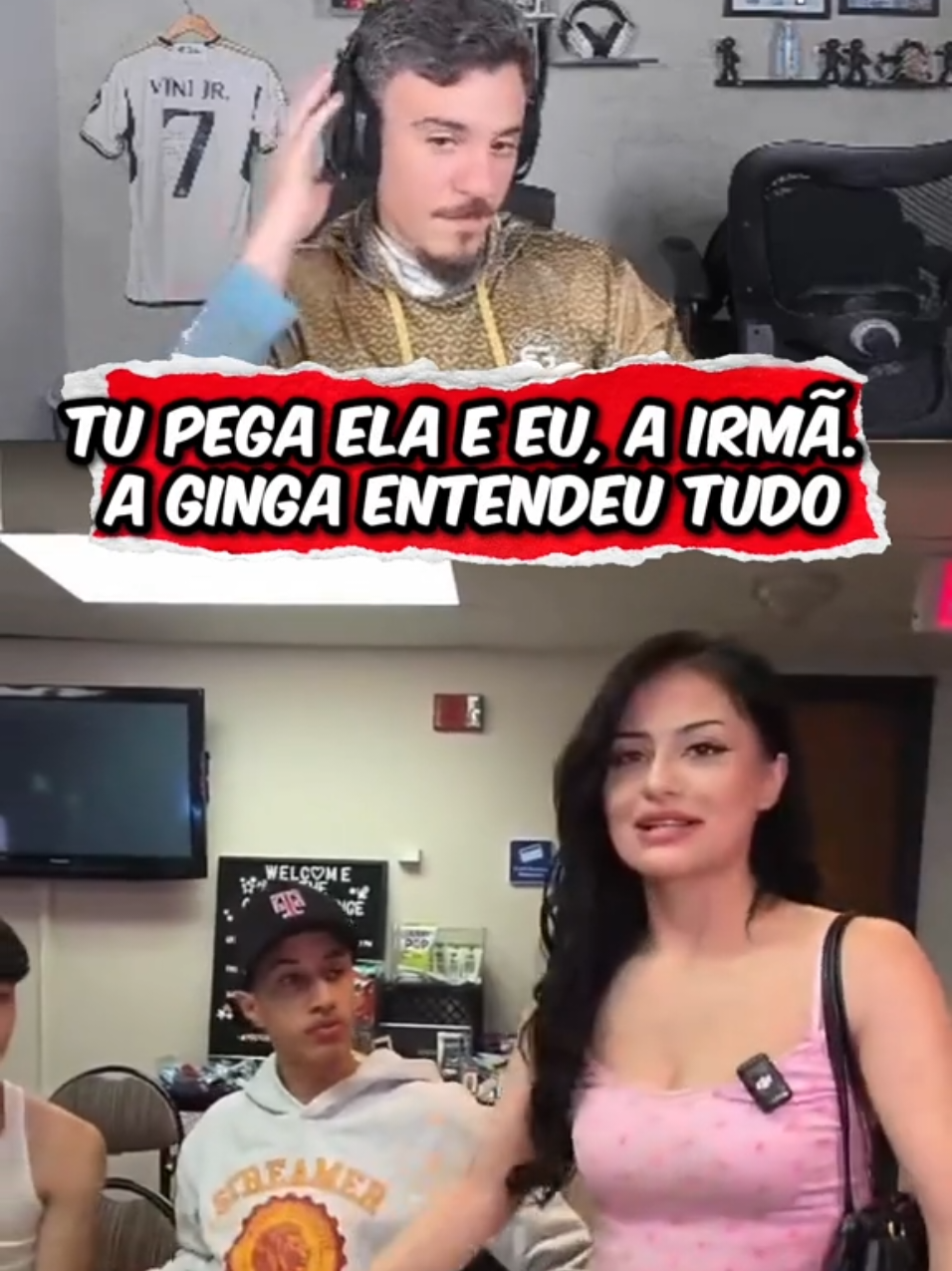 TU PEGA ELA E EU A IRMÃ. A GINGA ENTENDEU TUDO #tota #totamc #jonvlogs #bdj #bondedojon #studiobdj #memebr #memebrasil #kaicenat #engraçado #streameruniversity #ray #rayasianboy #wendolynortizz @tota_ofc@wendolynortizz