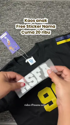 Kaos anak free sticker nama #kaosanakmurah #kaosanaklakilaki #kaosanakkeren #fyp #fypシ゚ #foryoupage #viral 