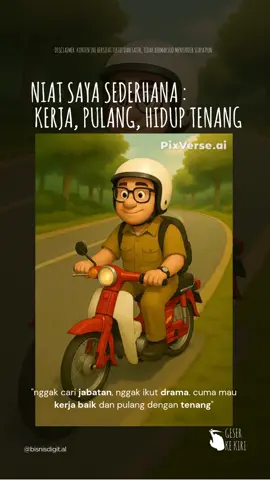 Saya nggak pandai cari muka, nggak hobi adu strategi. Saya cuma ingin bekerja seperlunya, dan menikmati hasilnya sebaik-baiknya. #MotivasiKerja #KerjaTenang #TanpaDramaKantor #realitaasn #kontenASN #asnindonesia 