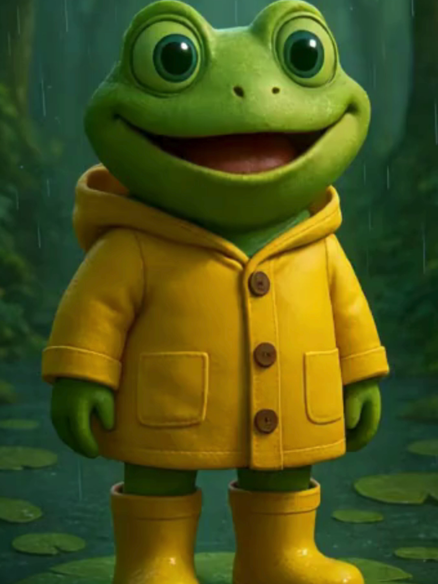 Cute little frog is dancing 🐸🎶 #3D #animation #animated #ai #kids #cartoons #frog #dance #fyp #foryoupage #trending 