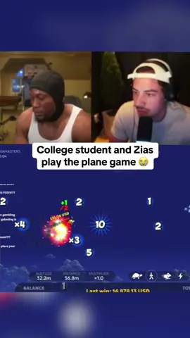 College student and Zias play the plane game 😭 #zias #kickstreaming 