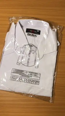 Kemeja BOSS Polos Putih Pria Lengan Panjang