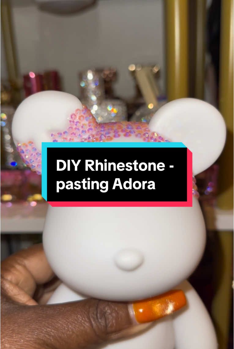 #DIYRhinestonepastingadora #DIY #bedazzled #artsandcrafts #funproject #blingbling #rhinestonebear #reviewsbygodsheavenlyscents #godsheavenlyscentssparklethatmagic 