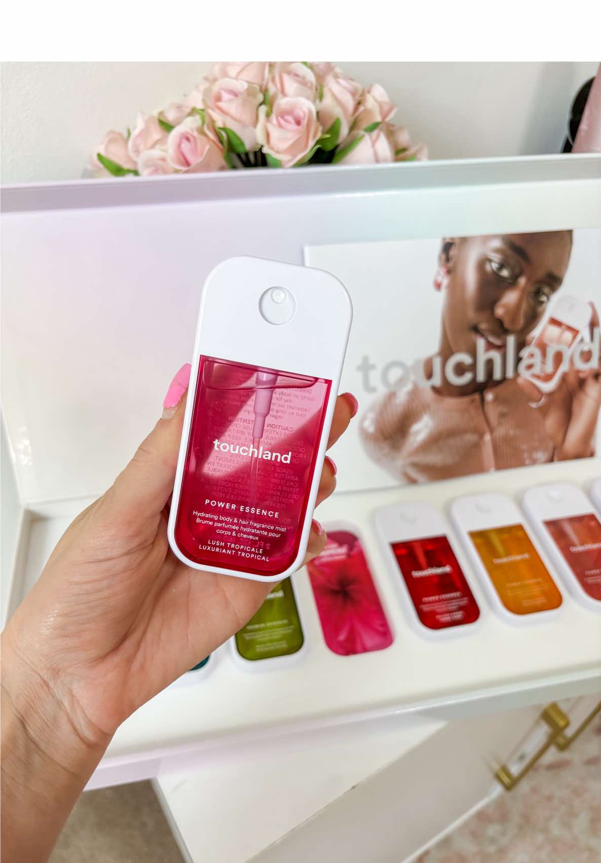watch to the end to hear my favorite!🤭🌈🐚☀️ Thank you so much @touchland for the most amazing package!! Perfect addition to my bag!🩷 #touchland #touchlandspraymist #pr #prunboxing #disneytiktok #disneystyle #disneytok #summerperfume #fyp 