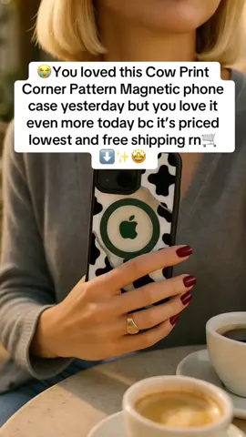 Cow Print Corner Pattern Magnetic phone case