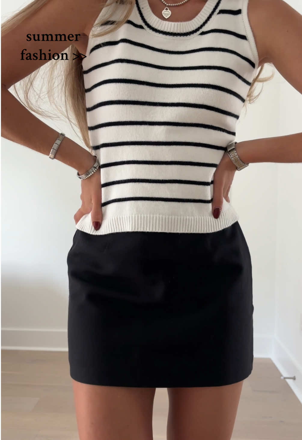 Do not get me wrong, I still LOVE my fall/winter fashion, but there’s something about a mini skirt that will forever hold my heart  • • #SummerFashion #summertrends #stripes #loafers #fashion #miniskirt #classy #chic #aesthetic #summeroutfit 