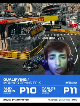 i’m sorry, i love you carbono 😭 good luck for tomorrow!! 🍝🫶🏻 #carbono #carlossainz #alexalbon #CS55 #AA23 #williamsracing #formula1 #monacogp 