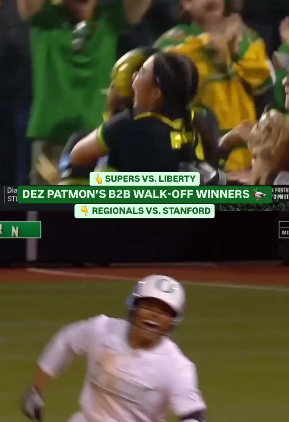 The Oregon star is so clutch 🥶  #b1gsoftball 