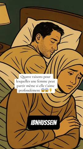 Quatre raisons pour lesquelles une femme peut partir même si elle t’aime profondément 😱😱👂#muslimtiktok #islam #mariage #france🇫🇷 #francetiktok #Relationship #couple 