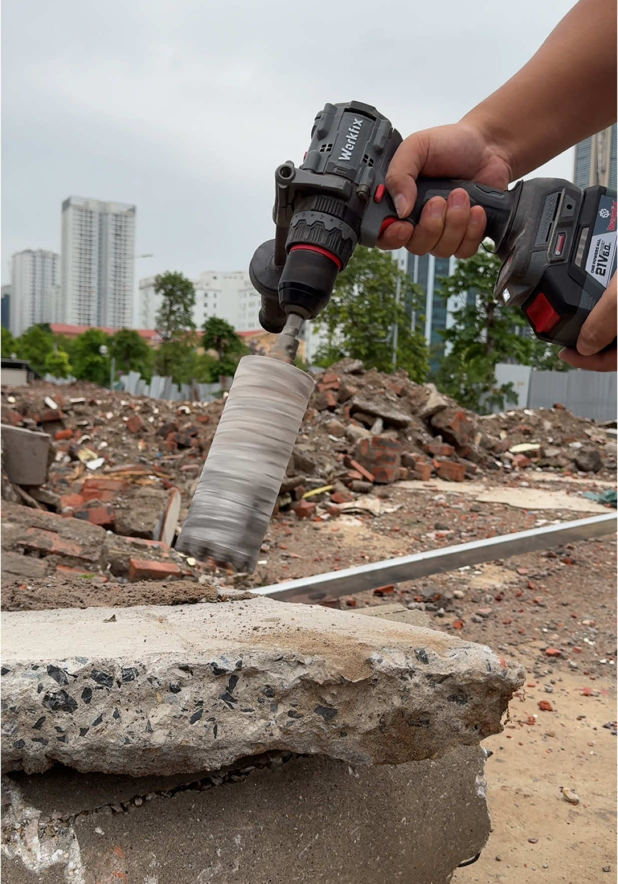 Rút Lõi Bê tông đá xanh với Workfix 165PRO #workfix #boshun #2025 