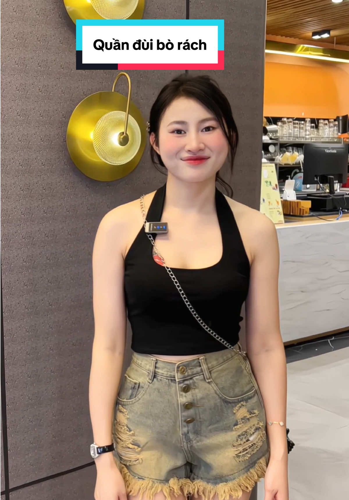 Quần đùi bò rách#quanduiborach#LanBun🛍️ #thoitrangnu 