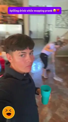 Spilling drink while mopping prank #scarecam #scarepranks #fail #jumpscare #scary #scared #scaring #foryou #fyp≥° viral #funny #funnyvideos #prank #scaringpeople #funnymoments #hahaha #hahaha😂😂😂 