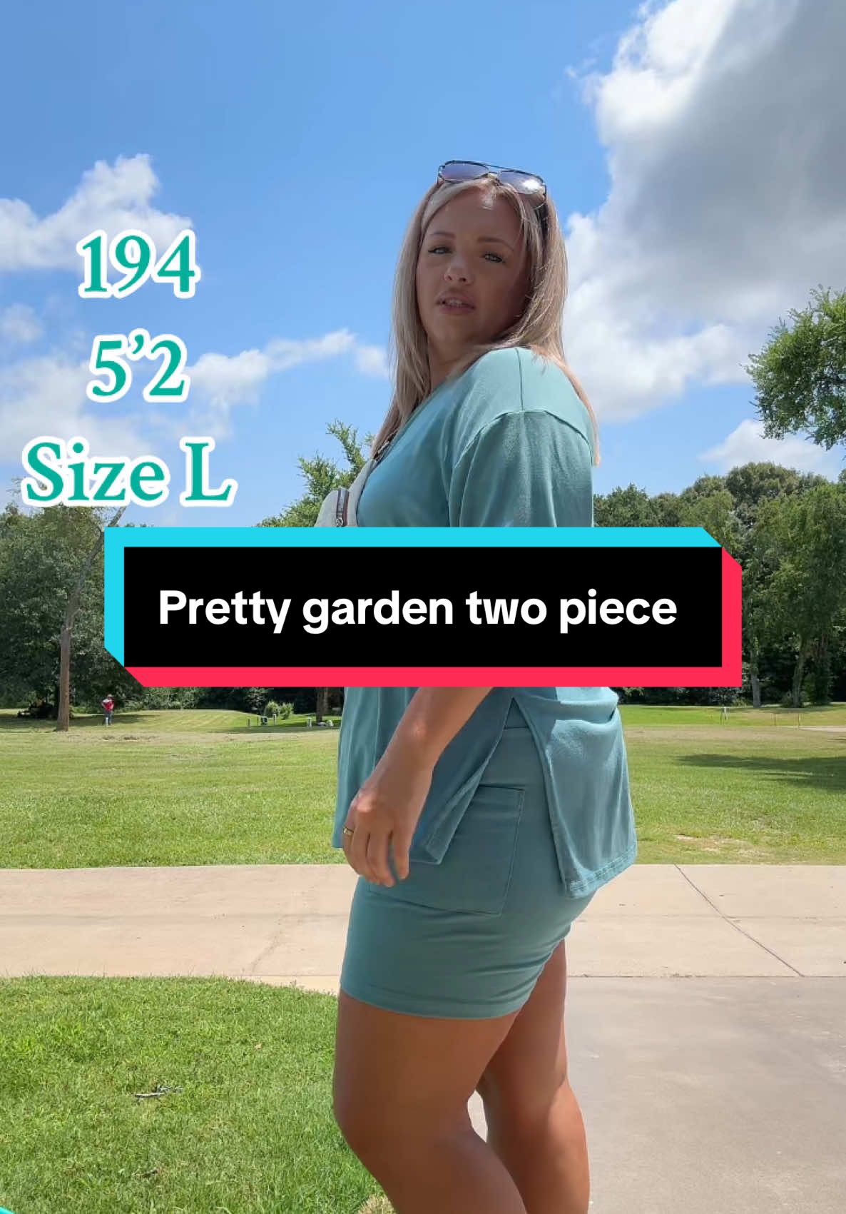 The GOAT of outfits for the summer! #prettygardenset #momfit #midsizefashion 