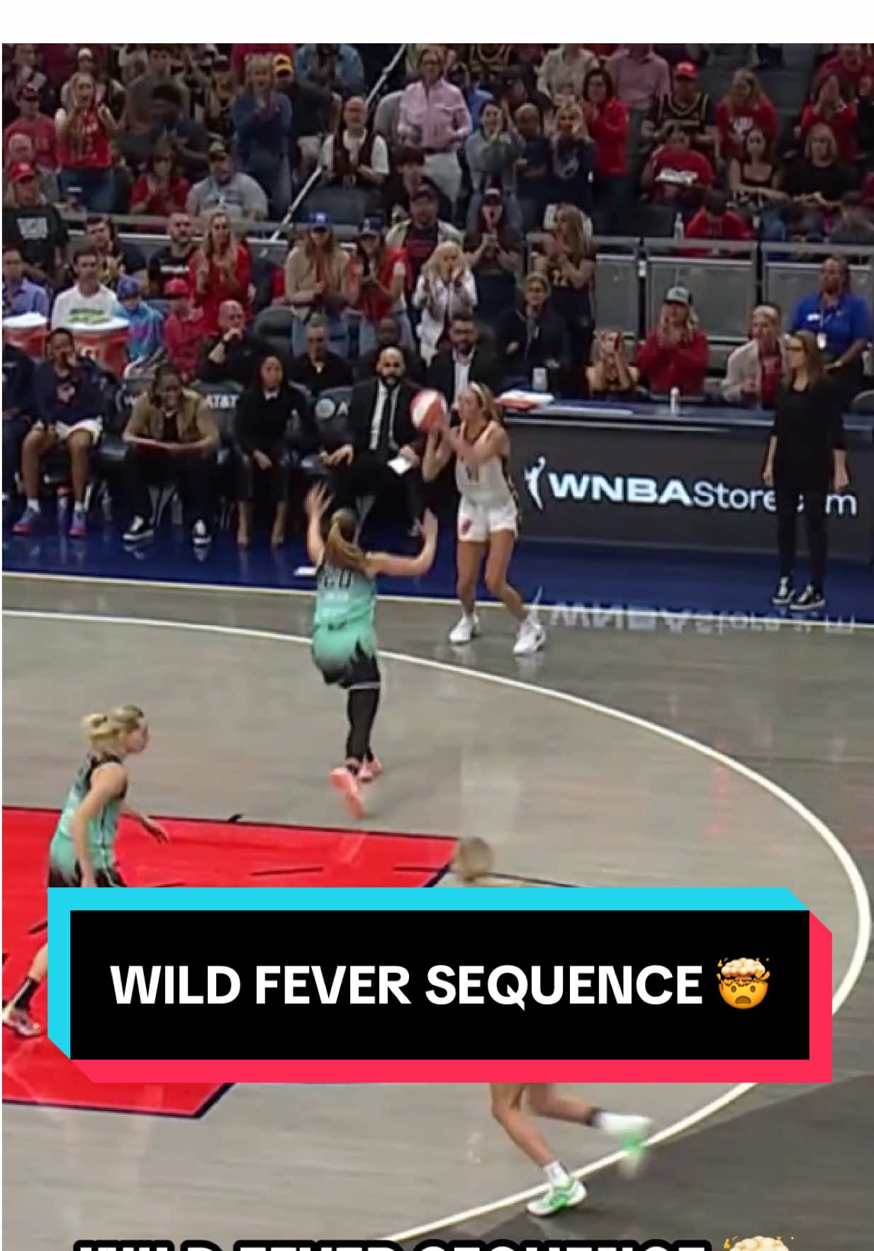 Clark dime to Hull. Bonner with the steal. Lexie Hull with the TRIPLE! What a sequence! The Fever are absolutely ROLLING in the opening quarter. #WNBA #indianafever 