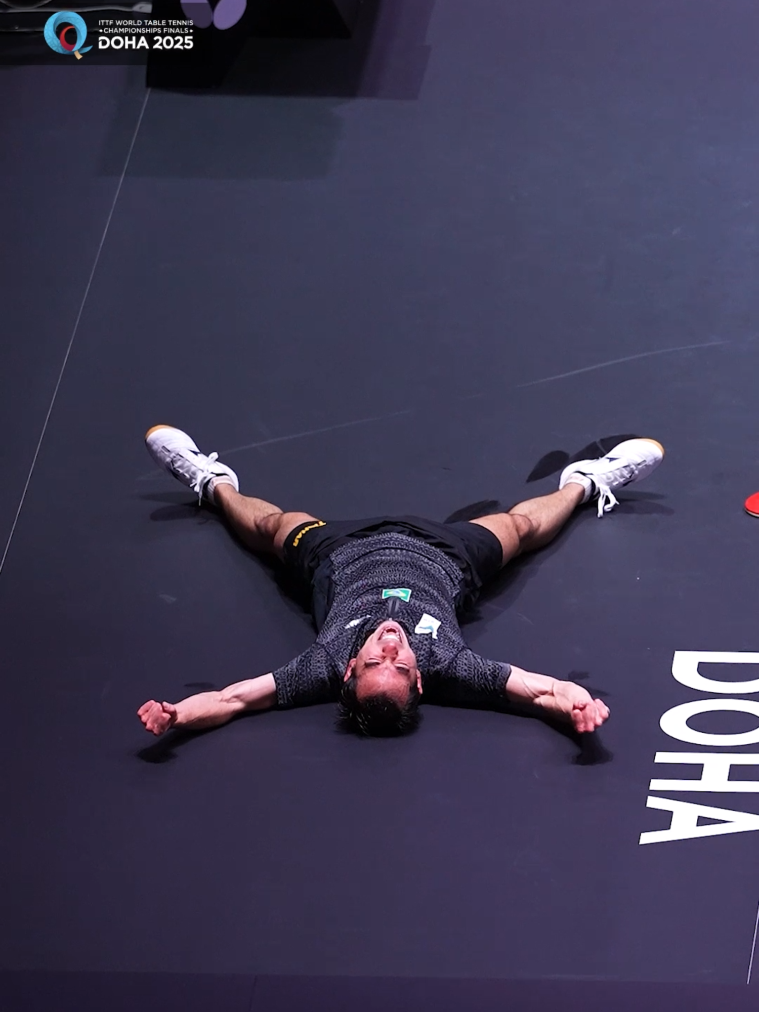 POV: You witness Hugo Calderano's moment of triumph against Liang Jingkun 🥹 #ITTFWorlds2025 #TableTennis