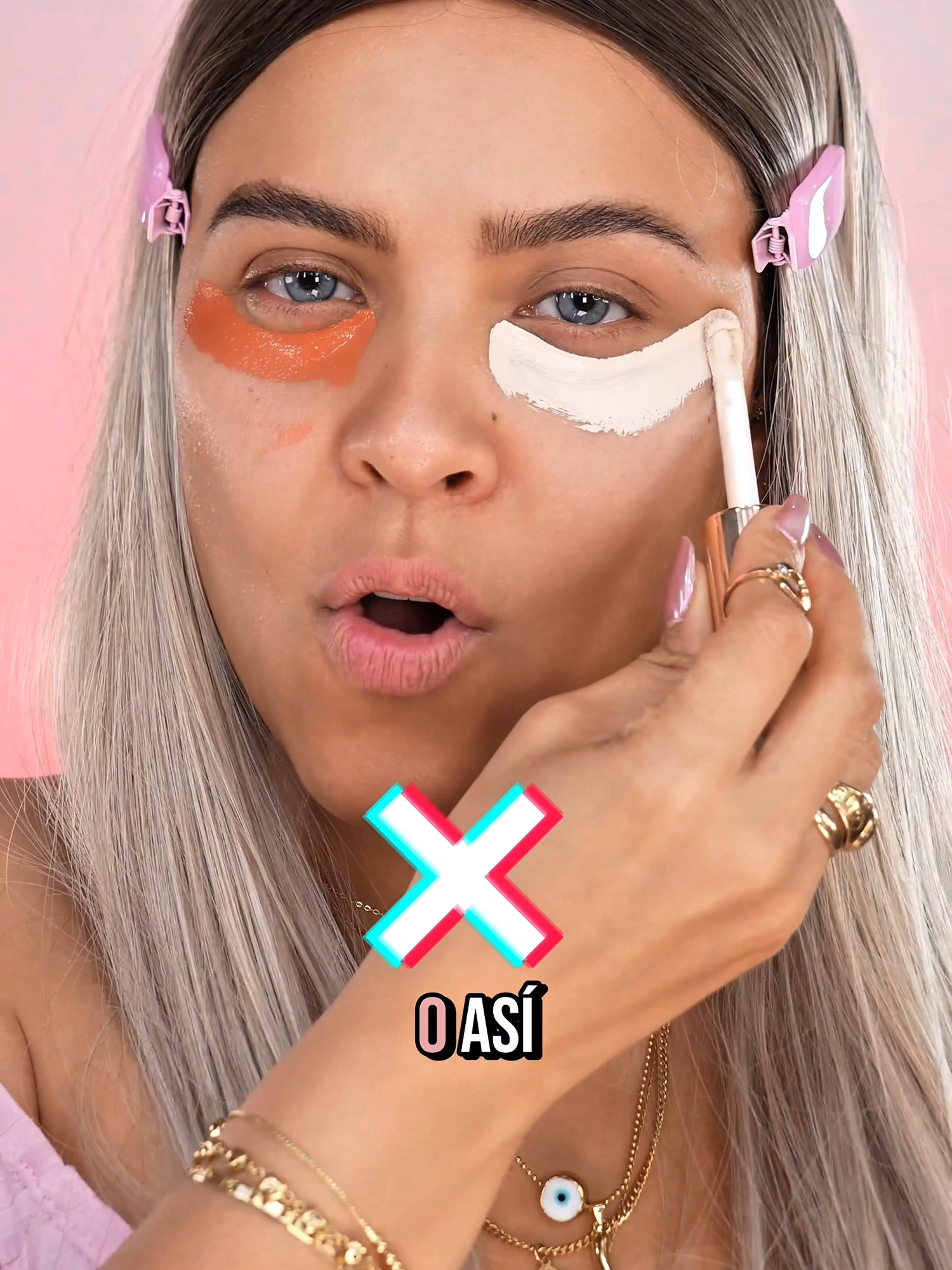 ¡Deja de corregir tus ojeras así! Descubre la forma correcta y logra un acabado perfecto✨💄  El link directo está en mi biografía #maquillaje #makeup #OJERAS #corrector #concealer #fyp