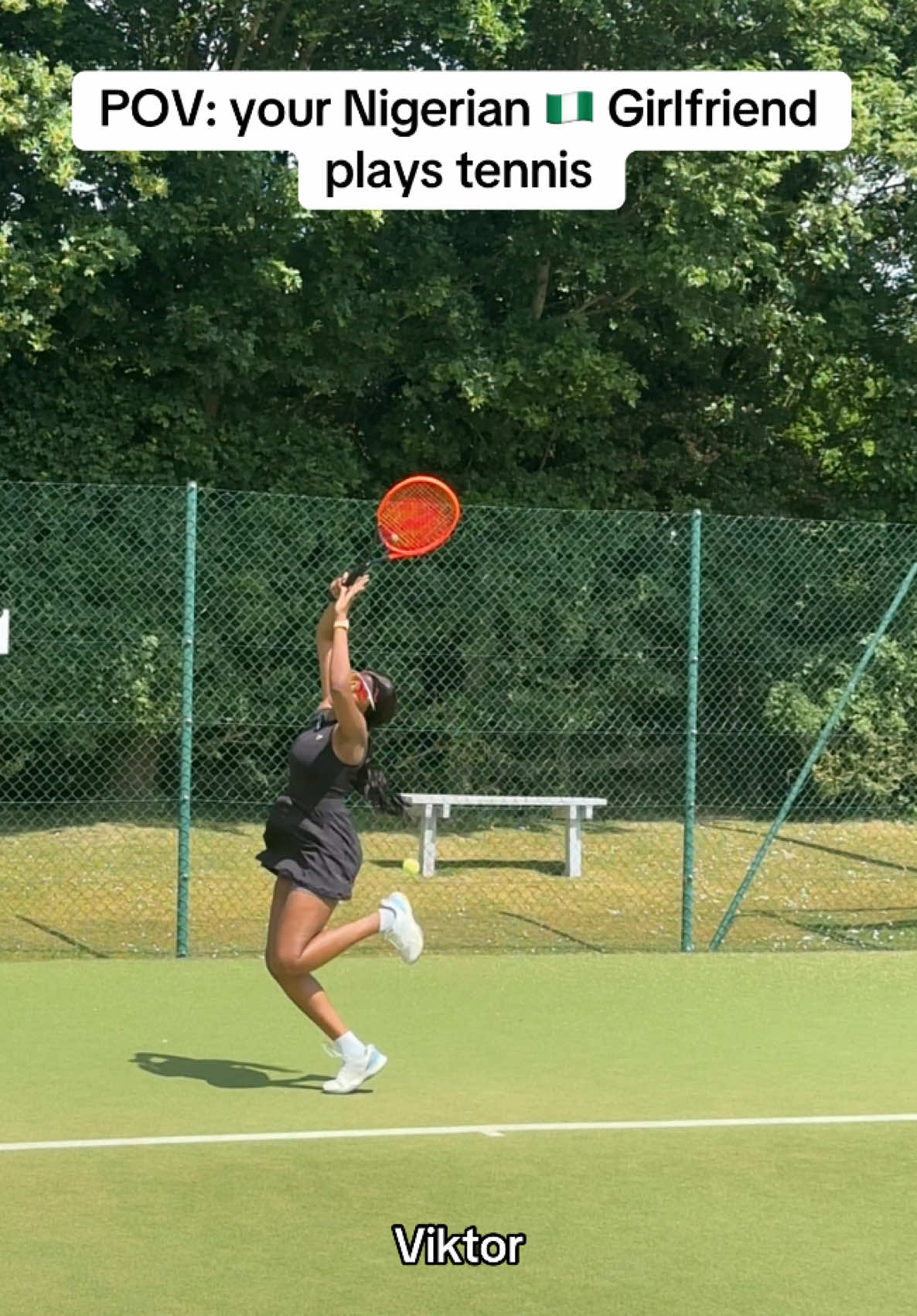 Watch til end the 😂😭 Always has something to say.. 😂😂 she really thought she cooked 😂😂 thoughts..? Who’s better? Comment below if you want a part 2 @Ria Om @viktorgofficial  #nigeriangirlfriend #girlfriendplaytennis #mygfplaystennis #datingwhiteguys #datingblackwomen #satire #couplesports #sports #tennis #coupleprank #prank #coupletennis  #interracialcouple #interracialcoupletrend #ofcoursetrend  @Gymshark @Gymshark Women @Oakley 