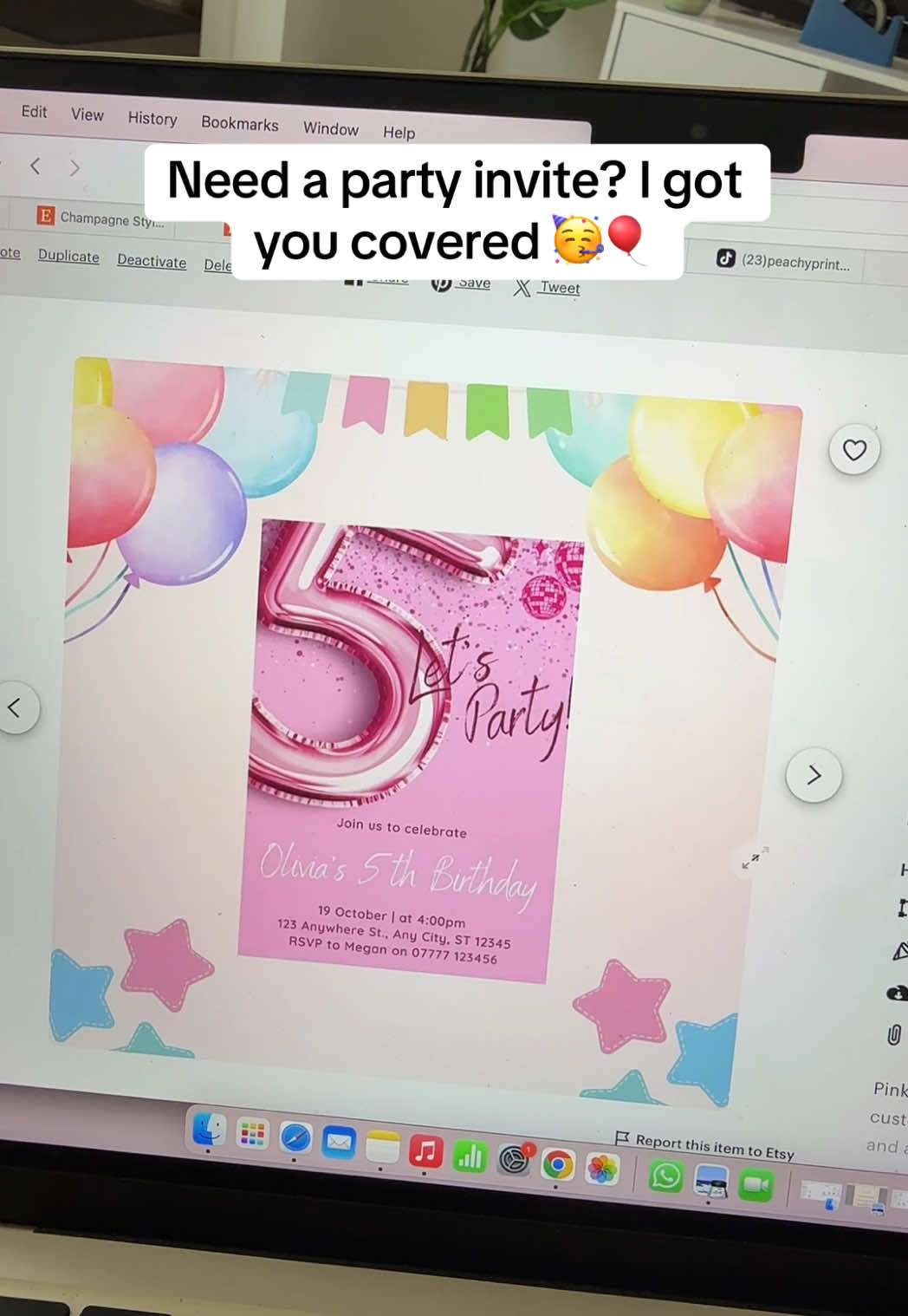 Head to my Etsy store to get your birthday invitations 🥳🥳🥳 These are digital invitations and you can change all the writing yourself 😃 #EtsyStore #EtsySeller #PeachyPrintStudioUK #digitalinvitation #EtsyInvite #PartyInvitation #BirthdayPartyInvite