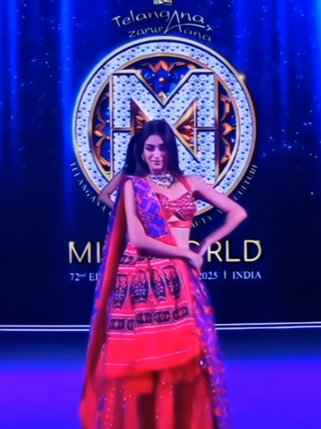 Miss World India  The Top Model Round at the 72nd Miss World Festival 😍👑🇮🇳 #missworldintelangana #NandiniGupta #missworldindia2023 #72missworld #missworldtopmodel #missworld #beautywithapurpose #missworld2025 #tiktok #pageant #fyp #tiktok 