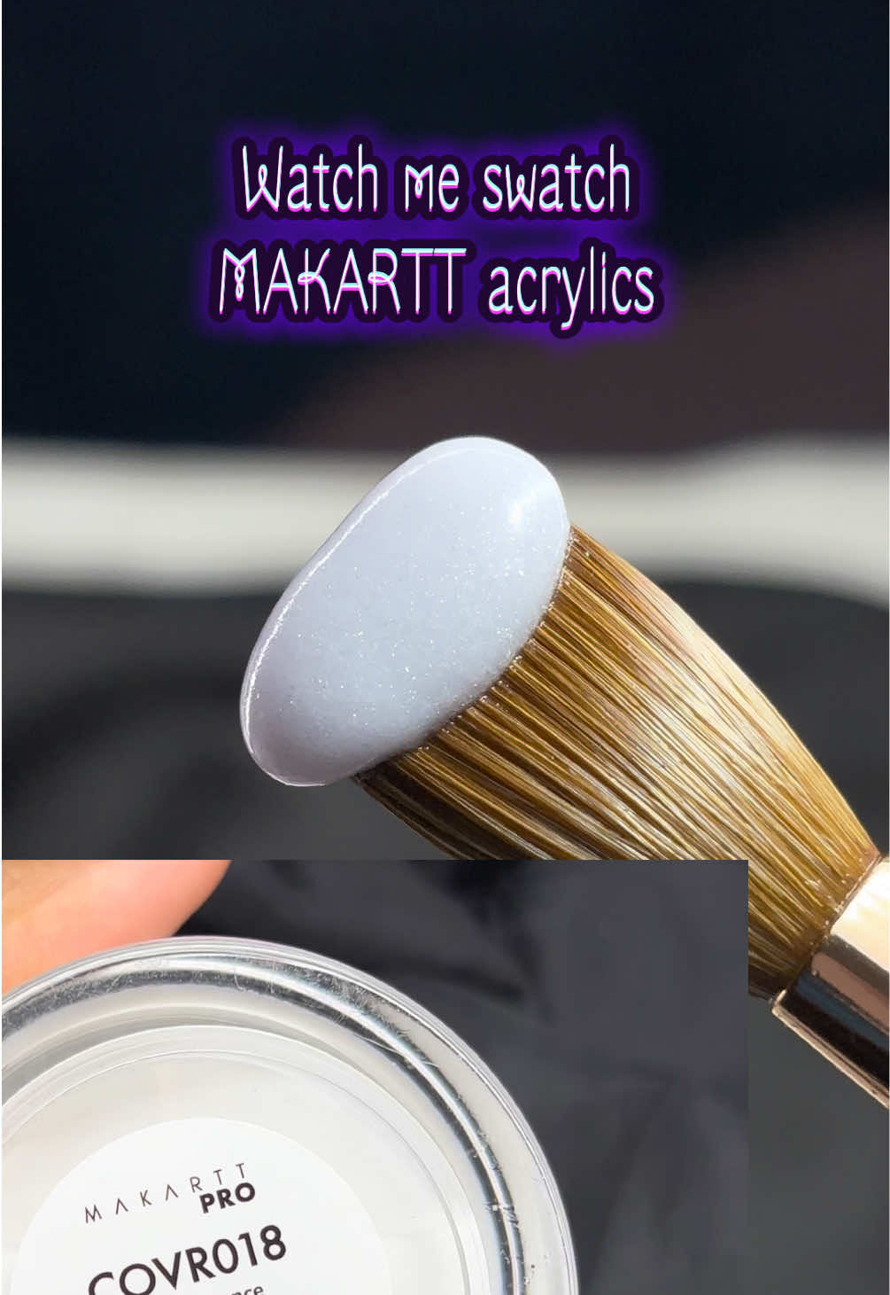 Add these pretty powders to your cart 🤩✨ idk which is my favorite 💕 @MakarttPro  #makartt #swatches #acrylicswatches #fypシ゚viral #TikTokShop 