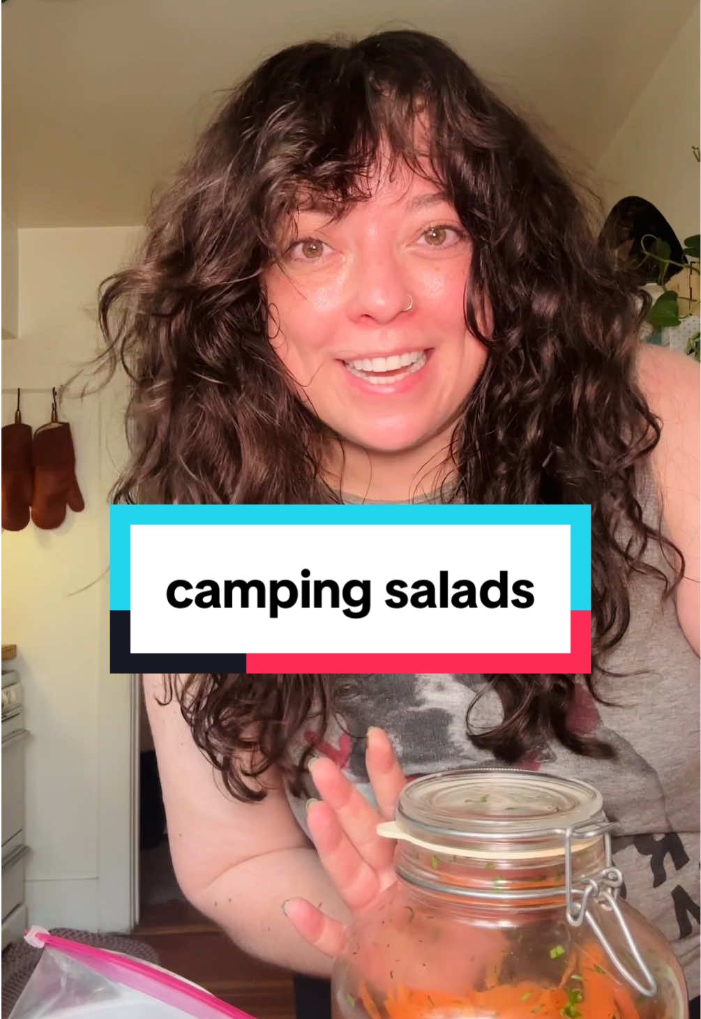my two favorite camping salads because eat your vegetables carrot salad with tahini and crisped chickpeas from @smitten kitchen & spicy cabbage slaw from my friend sarah (both have been in the rotation for the better part of a decade)