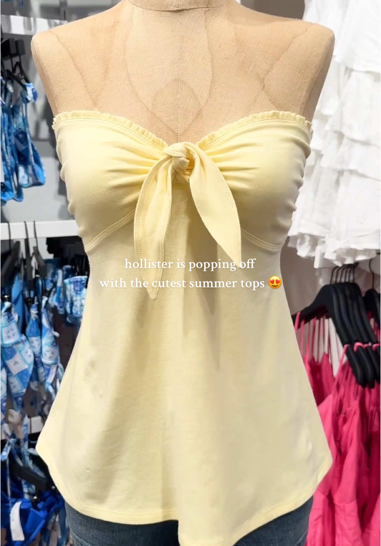the last one...🥹🌭 #hollister #newhollister #tubetops #springoutfits #newarrivals #summertops 