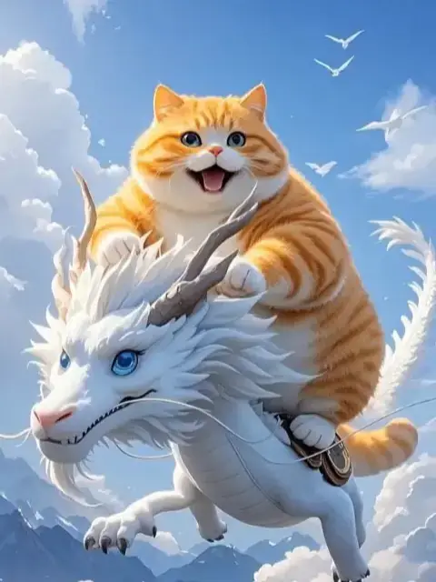 cats and dragon flying  #funnycatsoftiktok #catsanddragons 