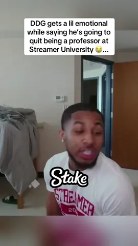 DDG gets a lil emotional while saying he’s going to quit being a professor at Streamer University 😭... #ddg #streameruniversity #professor 