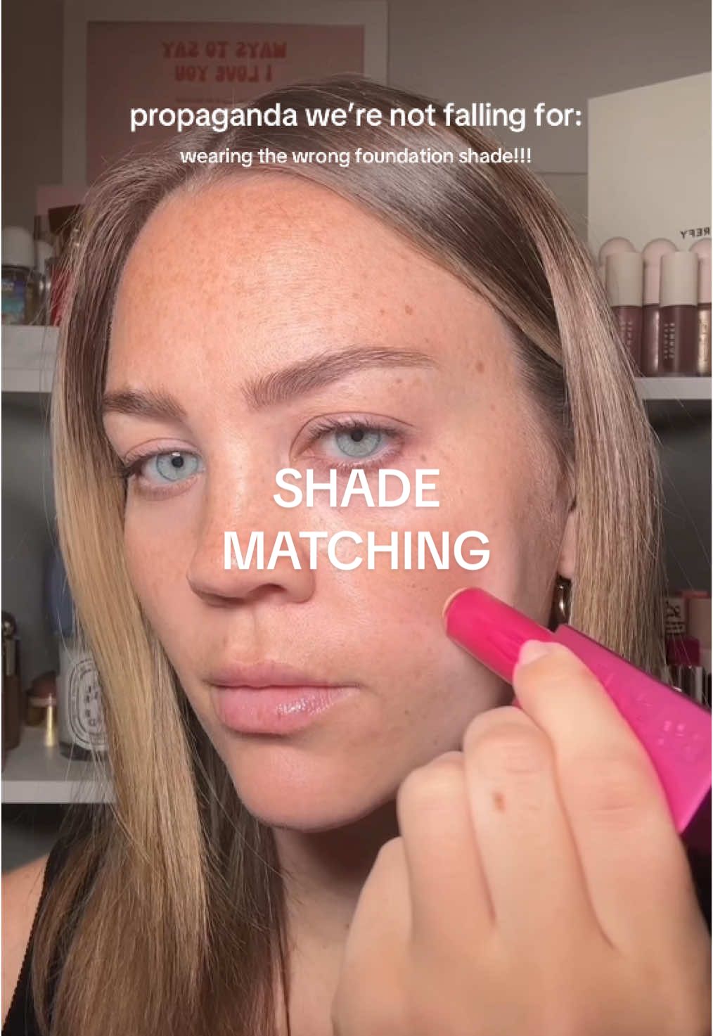 sorry, could never be us. shades as shown: @lexi in 030 @Hope Gainer in 011 @abigail rose in 035 @shada in 033 #shadematching #foundationshade #foundationstick #perfectmatch 