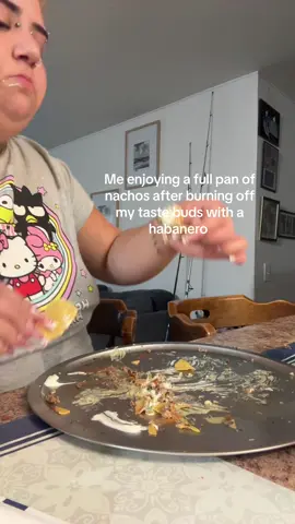 I’m saving that little bit of sour cream on the side of my lip for later, so don’t tell me that I have sour cream on the side of my lip like I know its there. #nachos #plussize #overweight #food #eating #mukbang #foodasmr #foryoupage #fyp 