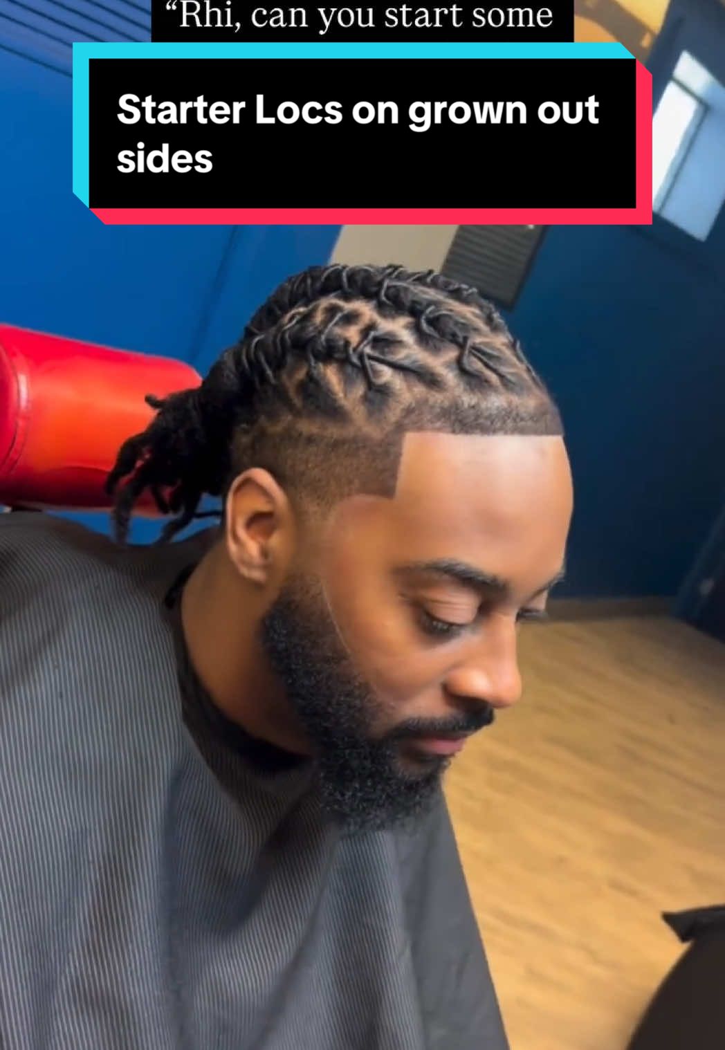 Can’t even tell where his baby locs are, now can you?  We started his locs 6 months ago. Then like most of my clients with a partial head of locs he decided he wanted more of his head Loc’d. I created some baby locs on the sides today. You can’t even tell the difference once they’re braided back. #lochawk #starterlocs #retwistandstyle #pittsburghloctitian #pittsburghlocs #pittsburghhairstylist #rhitwists #fypシ 