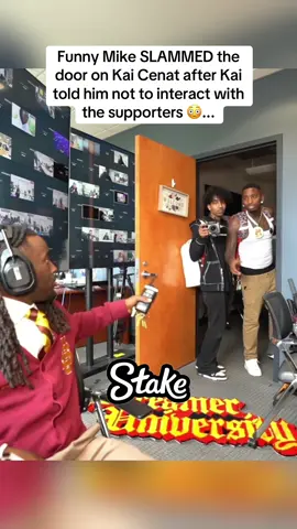 Funny Mike SLAMMED the door on Kai Cenat after Kai told him not to interact with the supporters 😳... #funnymike #kaicenat #streameruniversity 