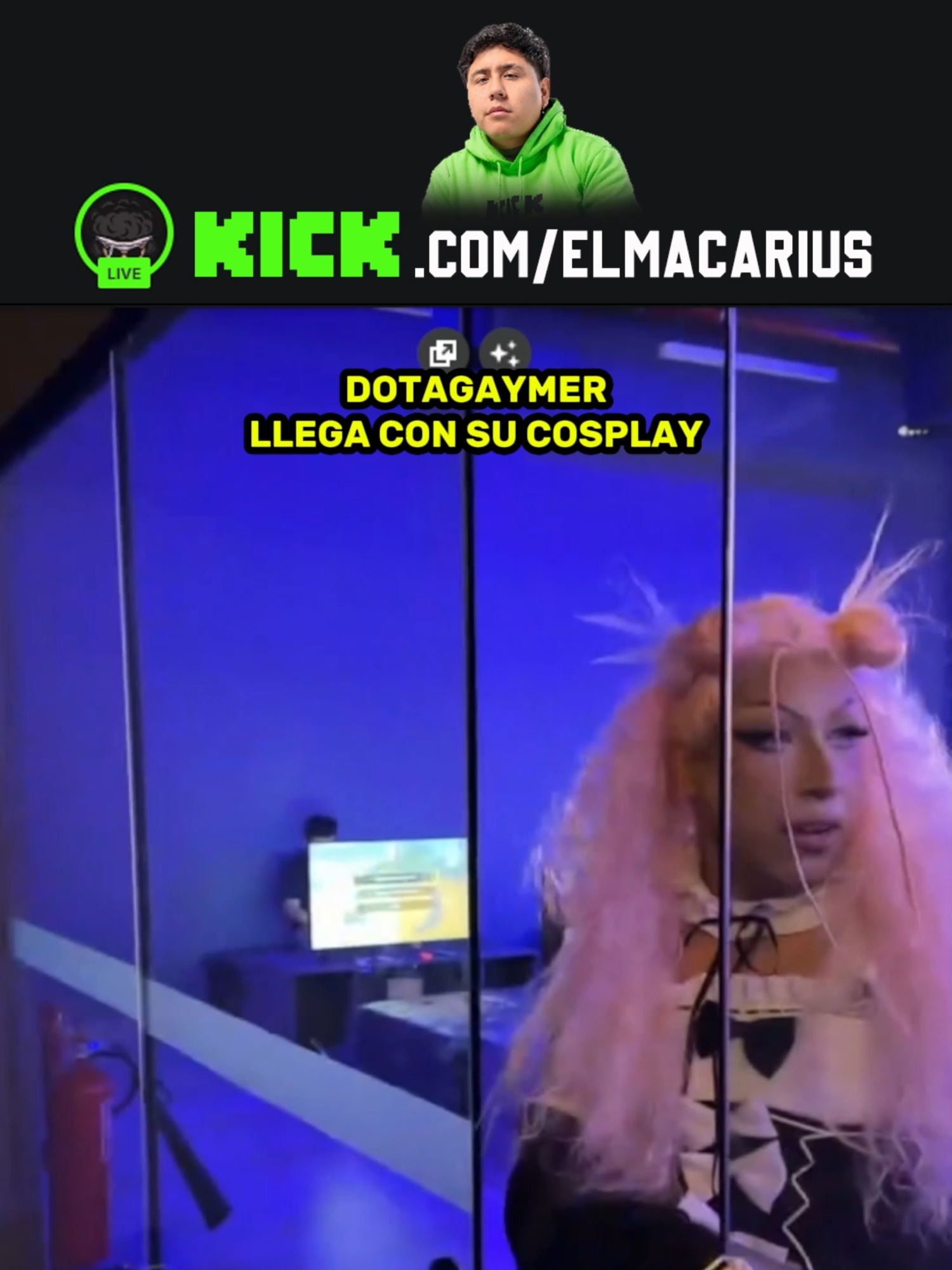 dotagaymer llega con su cosplay al zeinternacional #zeinternacional #dotagaymer #macarius #streamer #clip #kick #dota2 #bancherostyle #zeein #rampage #noahdota #parkerdota