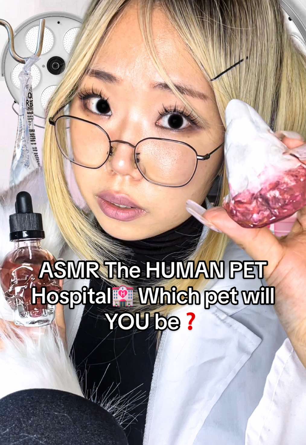 ASMR The HUMAN PET Hospital🏩 Which Pet will YOU be❓is out NOW on my YT✨ LINK IN BIO!! This is EP 1 #asmr #asmrsounds #asmrvideo #asmrtiktoks #k1ttenscafe #asmrtriggers #creepyasmr #horrorasmr #uncannyvalley 