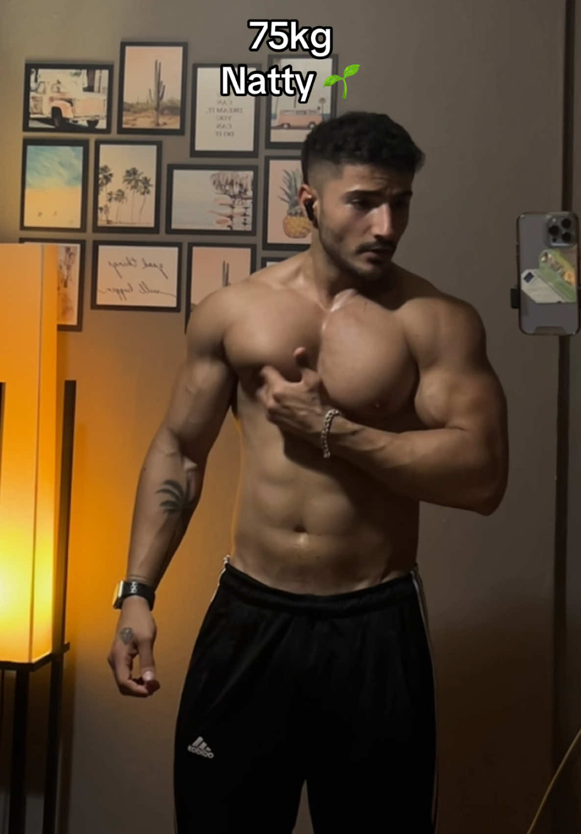 Peak 75kg natty 🌱 . . . . . #natty #fitnessmotivation #motivation #aesthetic #posing